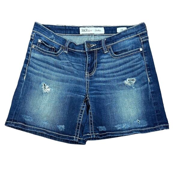 BKE Stella Distressed Denim Jean Shorts size 29 - Picture 1 of 6